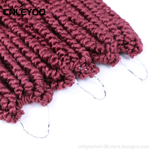 Red Curly End Spring Senegalese Crochet Hair 12 Inch Factory 2S Senegalese Twist Crochet Braids For Women